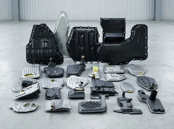Automatic transmission filters and oil pans