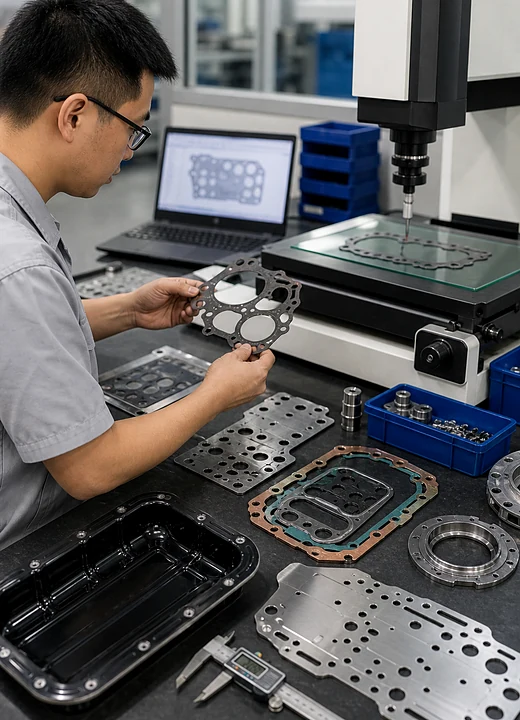 Transmission parts material inspection